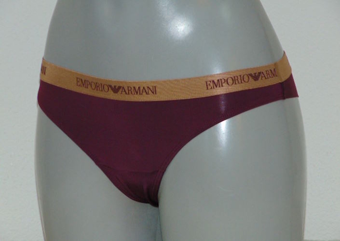 Armani Ladies Microfiber aubergine slip brésilien Armani Ladies Microfiber aubergine slip brésilien