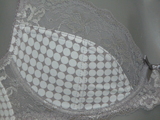 Cybéle Dotted blanc/gris soutien-gorge corbeille