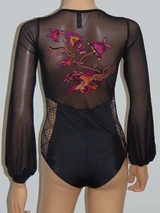 Sapph Gaudy noir/print corselet