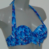 Missya Rose bleu/print haut de bikini préformé