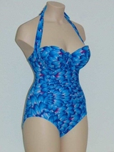 Missya Tulip bleu/print maillot de bain