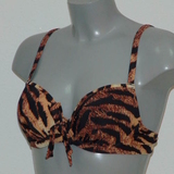 Missya Iris marron/print haut de bikini préformé