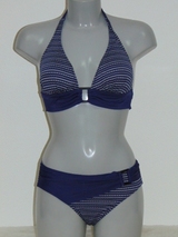 Lentiggini Pattern bleu marine haut de bikini préformé