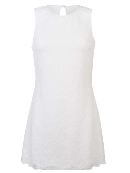 Sapph Powerfull muse blanc cassé robe