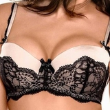 Besired Be Loved Can Can rose/noir soutien-gorge rembourré