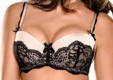 Besired Be Loved Can Can rose/noir soutien-gorge rembourré