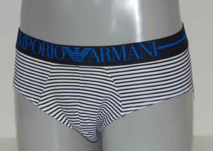 Armani Hommes Eagle bleu marine/blanc slip pour hommes Armani Hommes Eagle bleu marine/blanc slip pour hommes