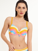 Lingadore Beach Ember orange/print haut de bikini préformé