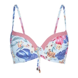 Lingadore Beach Iris bleu/print haut de bikini préformé