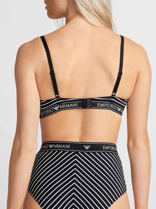 Armani Ladies Mon Amour noir/blanc soutien-gorge sans armatures en dentelle Armani Ladies Mon Amour noir/blanc soutien-gorge sans armatures en dentelle