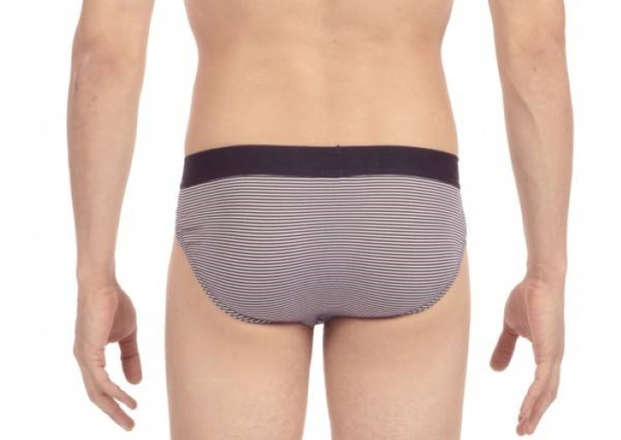 HOM Simon bleu marine/blanc slip pour hommes HOM Simon bleu marine/blanc slip pour hommes