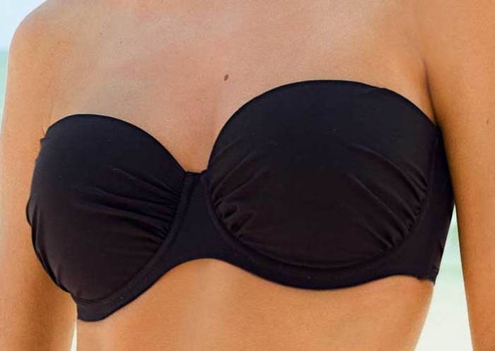 Plage de Rosa Faia Cosima noir haut de bikini préformé