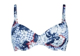 Plage de Rosa Faia Federica bleu/print soutien-gorge bikini corbeille