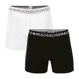 Muchachomalo Solid  blanc/noir boxer