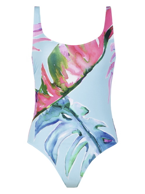 Eva Jardin turquoise/print maillot de bain