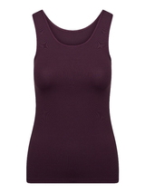 RJ Bodywear Pure Color aubergine chemise pour femmes