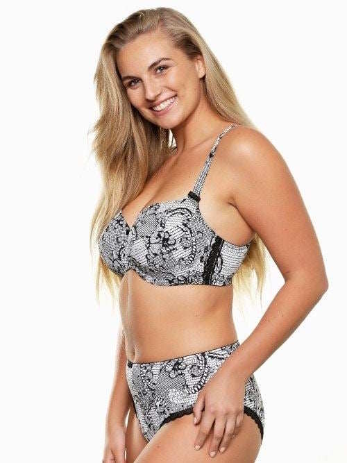 LingaDore Papagayo blanc/noir soutien-gorge rembourré LingaDore Papagayo blanc/noir soutien-gorge rembourré