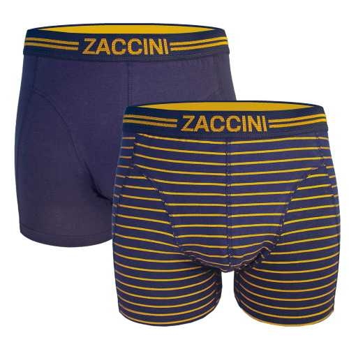 Zaccini Gold Stripe bleu marine/print boxer