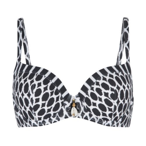 Plage de LingaDore Black & White noir/blanc haut de bikini préformé Plage de LingaDore Black & White noir/blanc haut de bikini préformé