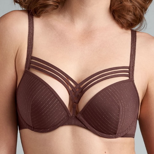 Marlies Dekkers Dame de Paris marron/print soutien-gorge push up Marlies Dekkers Dame de Paris marron/print soutien-gorge push up