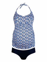 Anita maillots de bain Lelepa bleu/print tankini de maternité