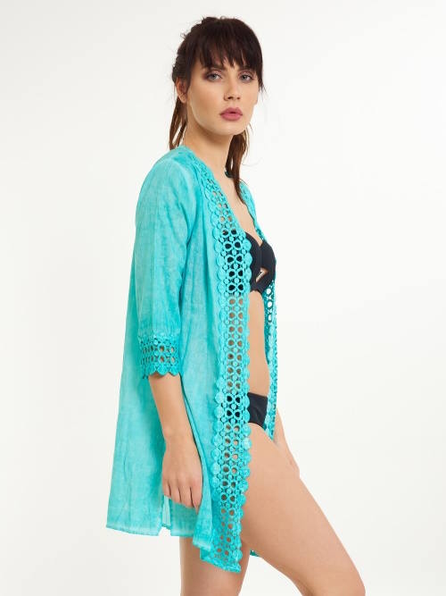 Plage de LingaDore Cover Up turquoise kimono Plage de LingaDore Cover Up turquoise kimono