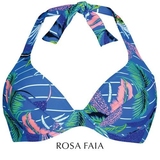 Plage de Rosa Faia Amira bleu/print soutien-gorge bikini corbeille