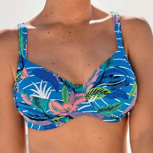 Plage de Rosa Faia Sibel bleu/print soutien-gorge bikini corbeille