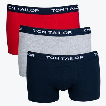 Tom Tailer Buffer Rood-Grijs-Marine Blauw Boxershort 3 pack