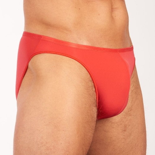 HOM Plumes rouge slip pour hommes HOM Plumes rouge slip pour hommes