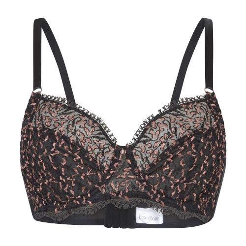 LingaDore In love with embroidery noir/cuivre soutien-gorge sans forme LingaDore In love with embroidery noir/cuivre soutien-gorge sans forme