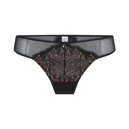 LingaDore In love with embroidery noir/cuivre culotte string LingaDore In love with embroidery noir/cuivre culotte string