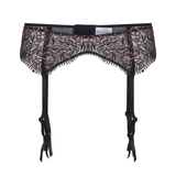 LingaDore In love with embroidery noir/cuivre jarretelles garter belt