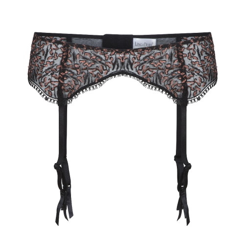 LingaDore In love with embroidery noir/cuivre jarretelles garter belt LingaDore In love with embroidery noir/cuivre jarretelles garter belt