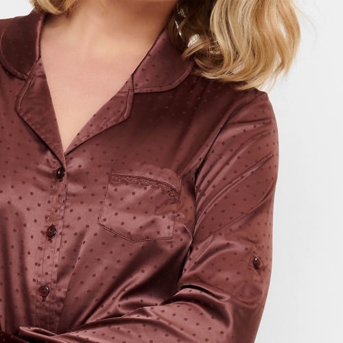 LingaDore Night Brown Dots marron chemise de nuit LingaDore Night Brown Dots marron chemise de nuit