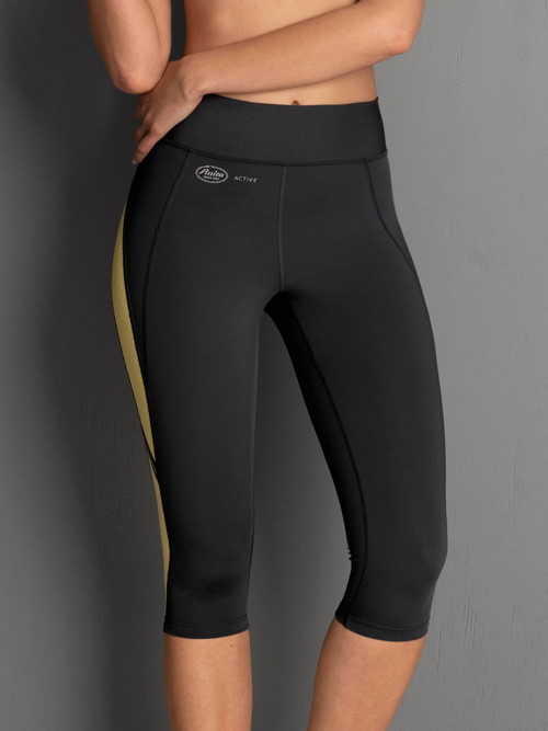 Anita Active Sport Tights 3/4 gris//jaune legging Anita Active Sport Tights 3/4 gris//jaune legging