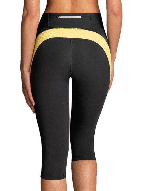 Anita Active Sport Tights 3/4 gris//jaune legging Anita Active Sport Tights 3/4 gris//jaune legging