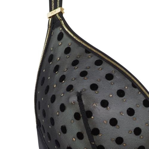 Marlies Dekkers Petit Point noir/or soutien-gorge sans forme Marlies Dekkers Petit Point noir/or soutien-gorge sans forme