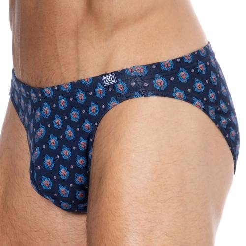 HOM Frioul bleu marine/print slip pour hommes HOM Frioul bleu marine/print slip pour hommes