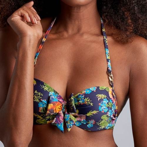 Maillots de bain Marlies Dekkers Jardin des Fleurs bleu marine/print haut de bikini préformé Maillots de bain Marlies Dekkers Jardin des Fleurs bleu marine/print haut de bikini préformé