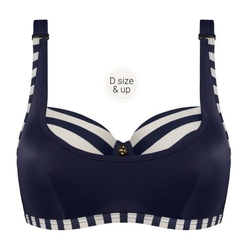 Maillots de bain Marlies Dekkers Mariniere bleu marine/ivoire haut de bikini préformé Maillots de bain Marlies Dekkers Mariniere bleu marine/ivoire haut de bikini préformé