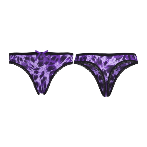 Gianvaglia Annimal violet/print culotte string Gianvaglia Annimal violet/print culotte string