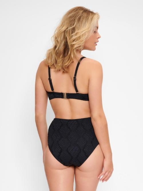 Plage de LingaDore Black Snake noir haut de bikini préformé Plage de LingaDore Black Snake noir haut de bikini préformé
