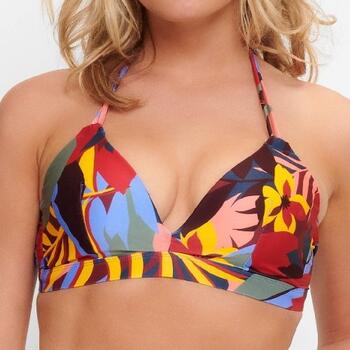 LINGADORE BEACH BRIGHT LEAVES Multi Color Bikini Top