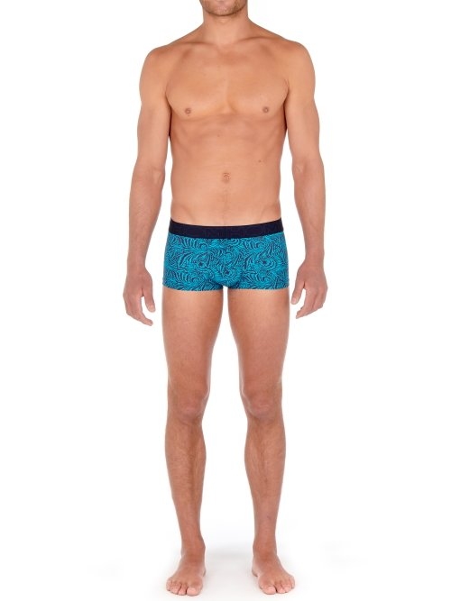 HOM Heliopolis turquoise/print sport trunk HOM Heliopolis turquoise/print sport trunk