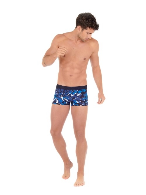 HOM Madrague bleu/print boxer HOM Madrague bleu/print boxer