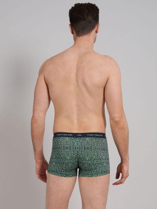 Tom Tailor Blue/Green All over  bleu marine/print boxer Tom Tailor Blue/Green All over  bleu marine/print boxer