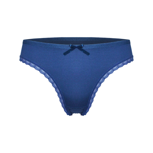 Gianvaglia Broderie bleu marine culotte string