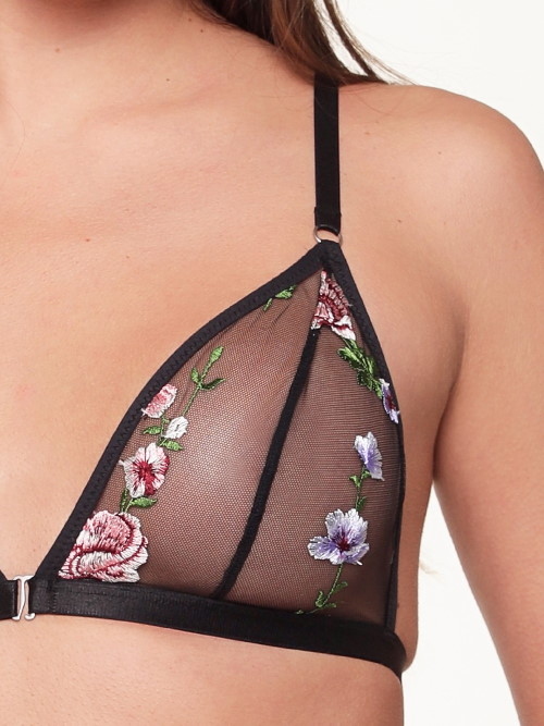 LingaDore LingaDore Love flower Mesh noir/print soutien-gorge sans armatures en dentelle LingaDore LingaDore Love flower Mesh noir/print soutien-gorge sans armatures en dentelle
