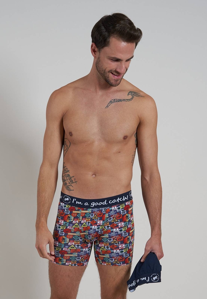 Un poisson nommé Fred Wintersport  bleu marine/print boxer Un poisson nommé Fred Wintersport  bleu marine/print boxer